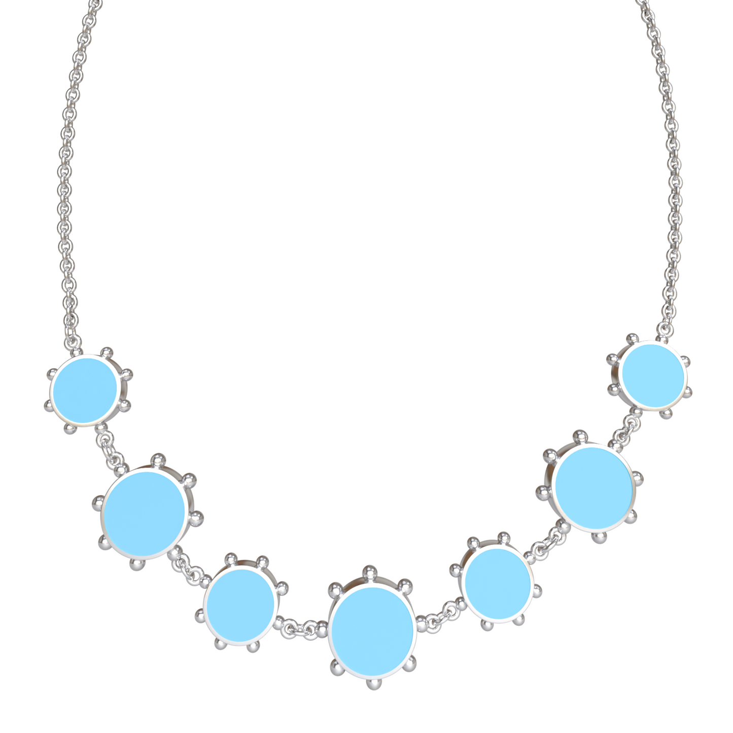Orbit Reversible Alternating 7 Motif Necklace | Sterling Silver