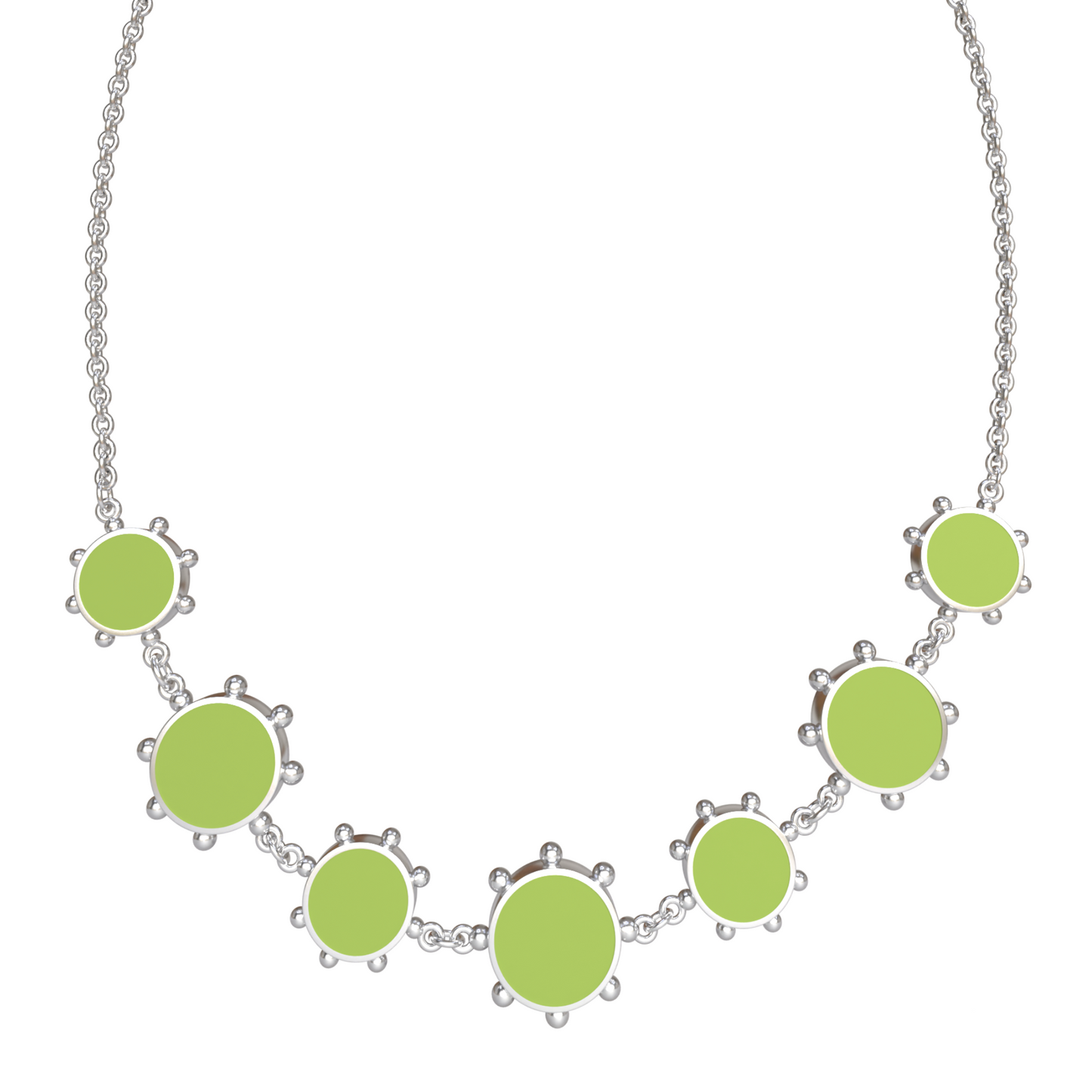 Orbit Reversible Alternating 7 Motif Necklace | Sterling Silver