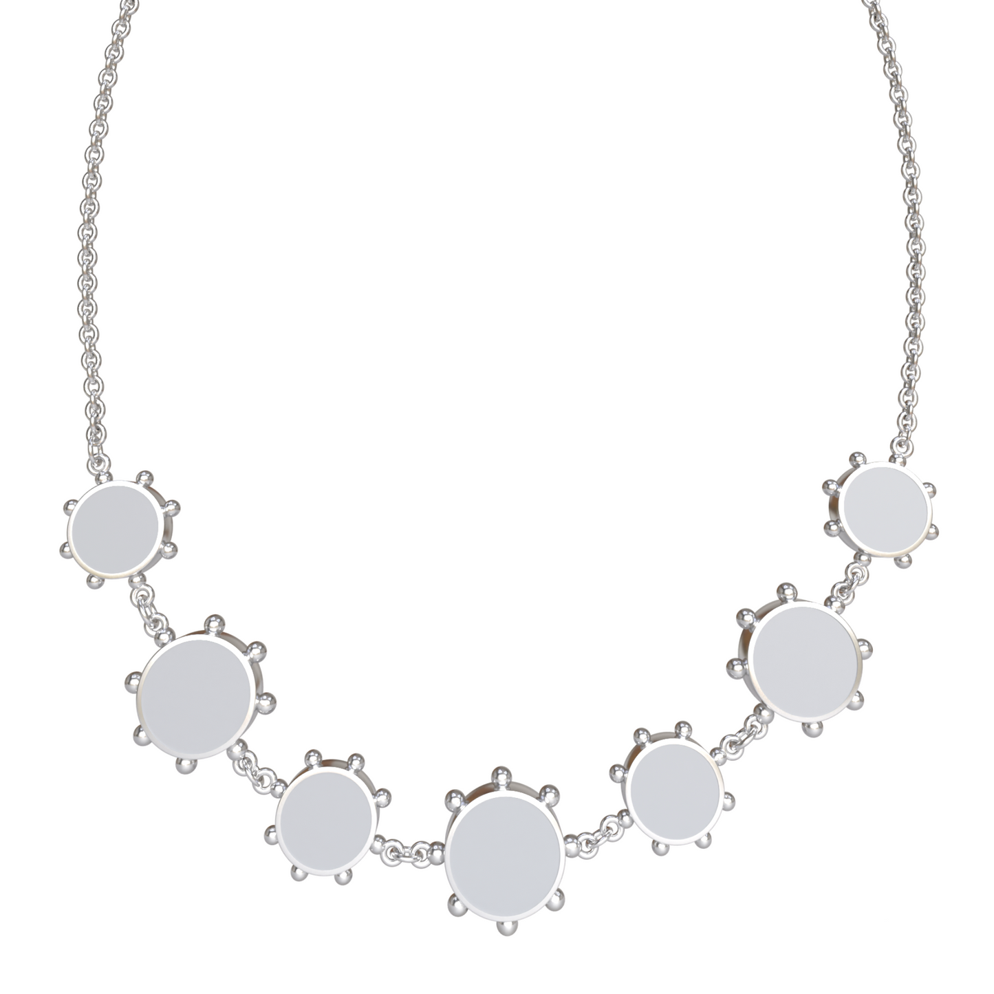 Orbit Reversible Alternating 7 Motif Necklace | Sterling Silver