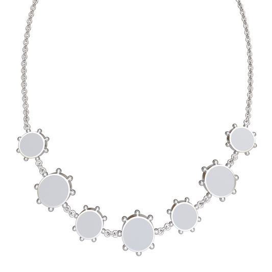 Orbit Reversible Alternating 7 Motif Necklace | Sterling Silver
