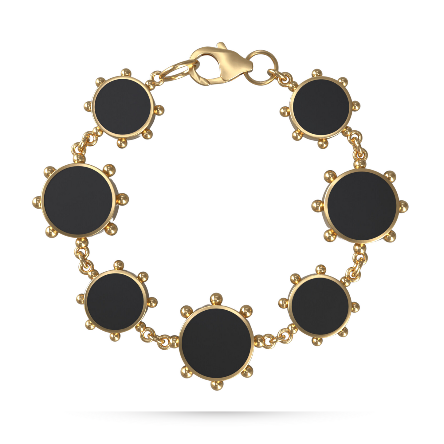 Orbit Reversible Alternating Motif Bracelet in White Cloud | 18K Gold