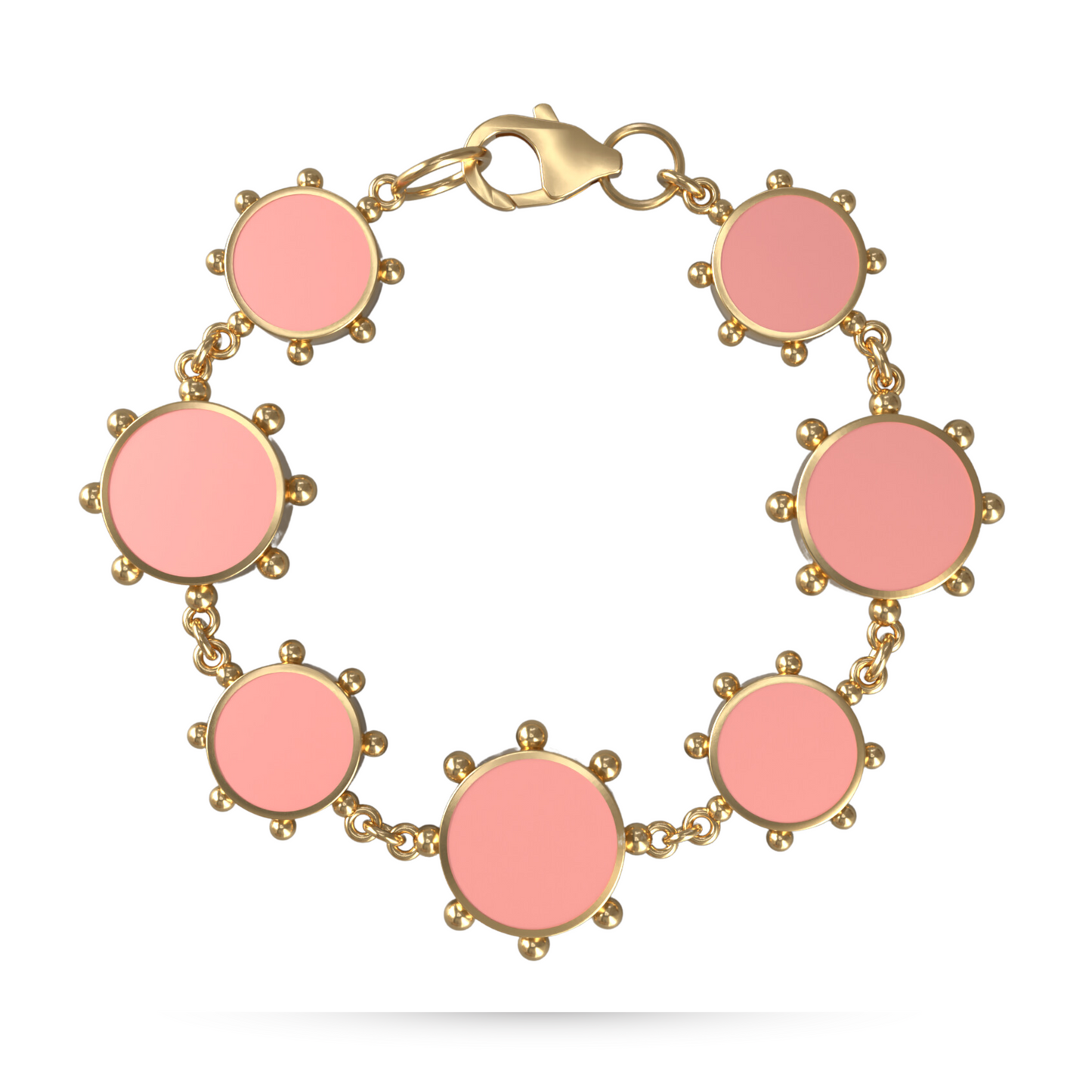 Orbit Reversible Alternating Motif Bracelet in White Cloud | 18K Gold