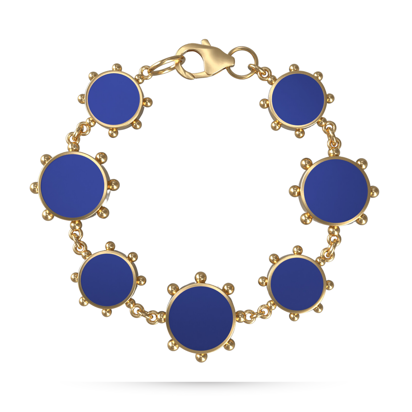 Orbit Reversible Alternating Motif Bracelet in White Cloud | 18K Gold