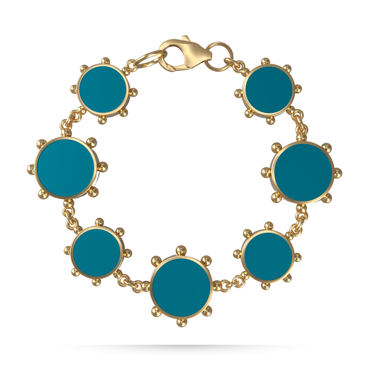 Orbit Reversible Alternating Motif Bracelet in White Cloud | 18K Gold