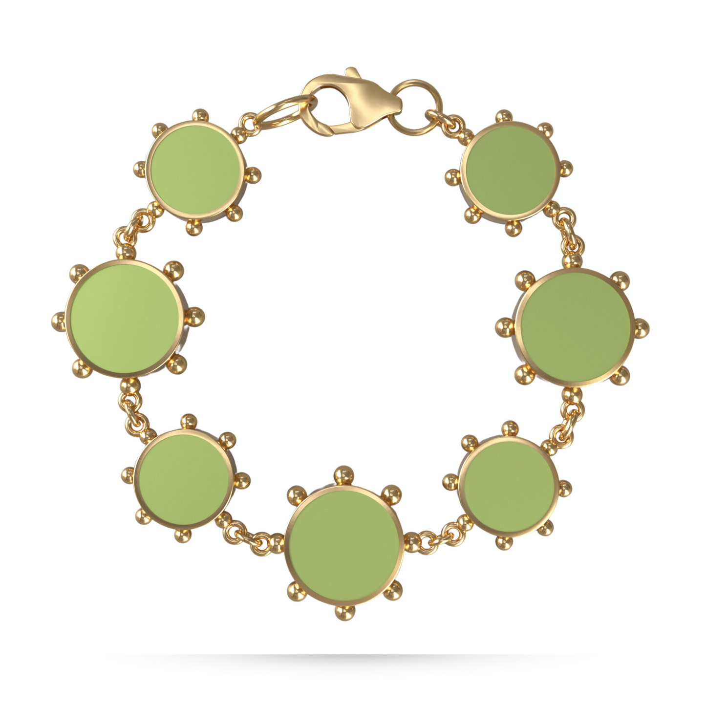 Orbit Reversible Alternating Motif Bracelet in White Cloud | 18K Gold