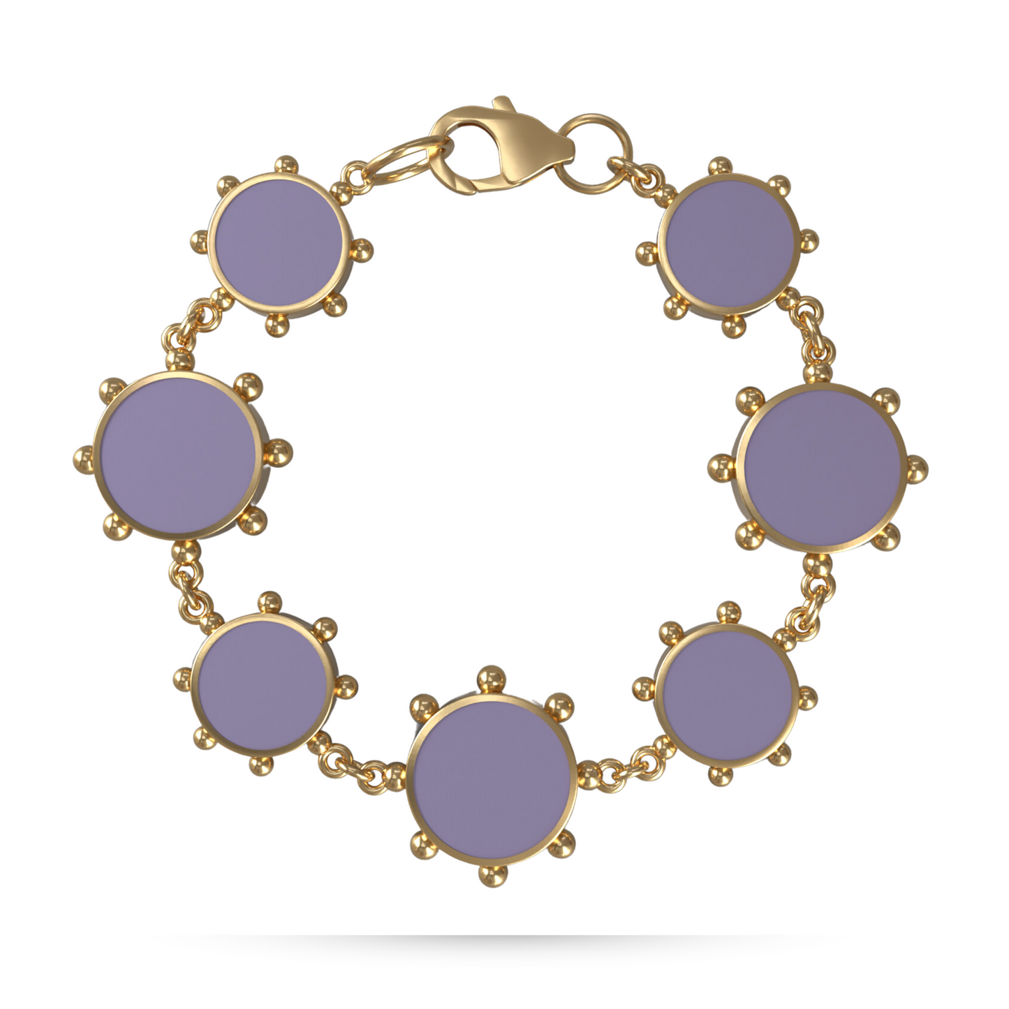 Orbit Reversible Alternating Motif Bracelet in White Cloud | 18K Gold