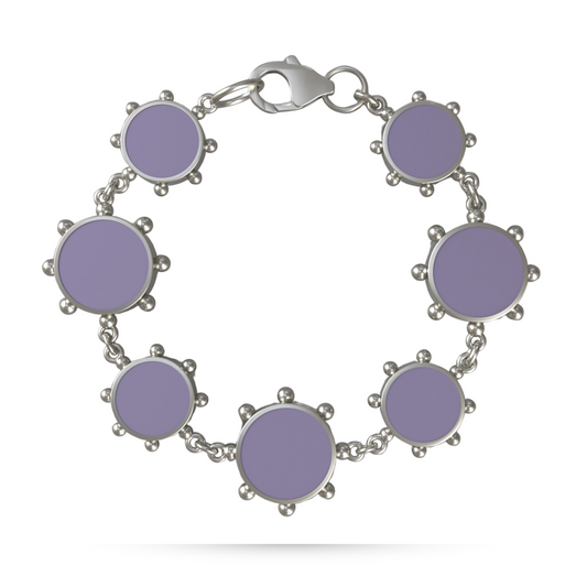 Orbit Reversible Alternating Motif Bracelet in White Cloud | Sterling Silver