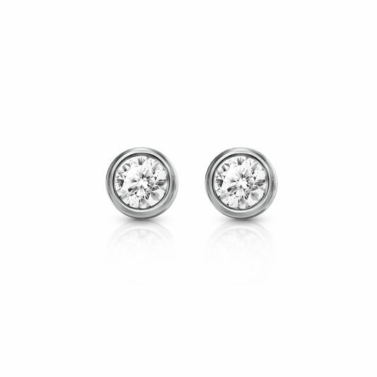 Orbit Bezel Stud Diamond Earrings | 14K Gold 14K White Gold 2.00 carat total weight {{ catogery }} {{ Collections }}
