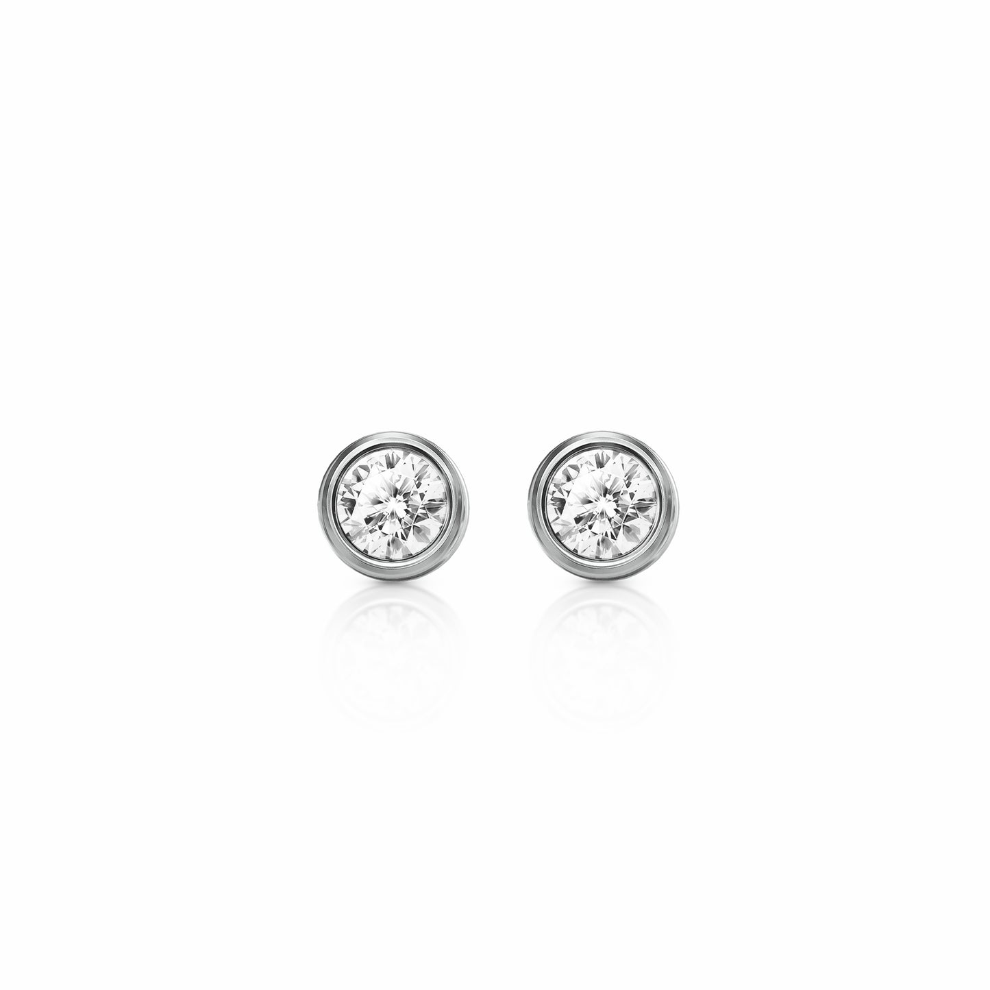 Orbit Bezel Stud Diamond Earrings | 14K Gold 14K White Gold 1.00 carat total weight {{ catogery }} {{ Collections }}
