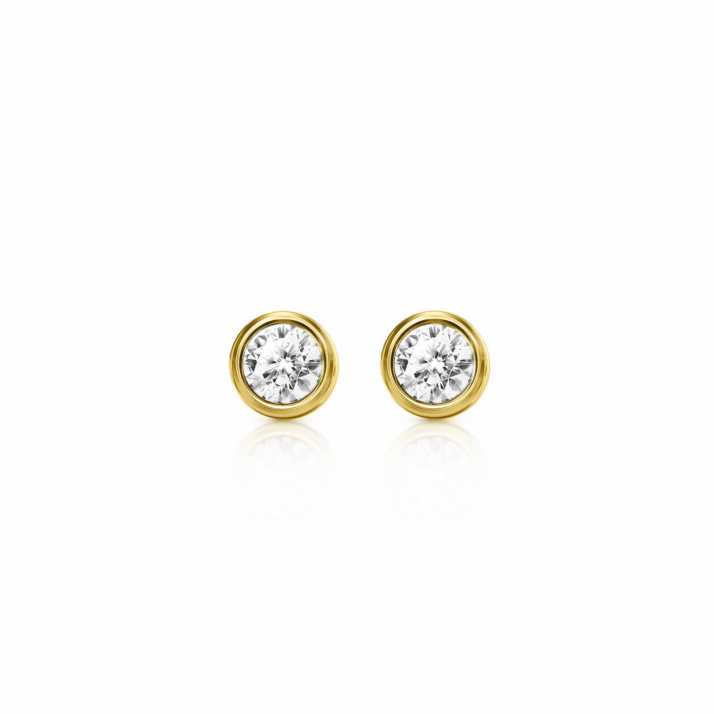 Orbit Bezel Stud Diamond Earrings | 14K Gold 14K Yellow Gold 1.00 carat total weight {{ catogery }} {{ Collections }}