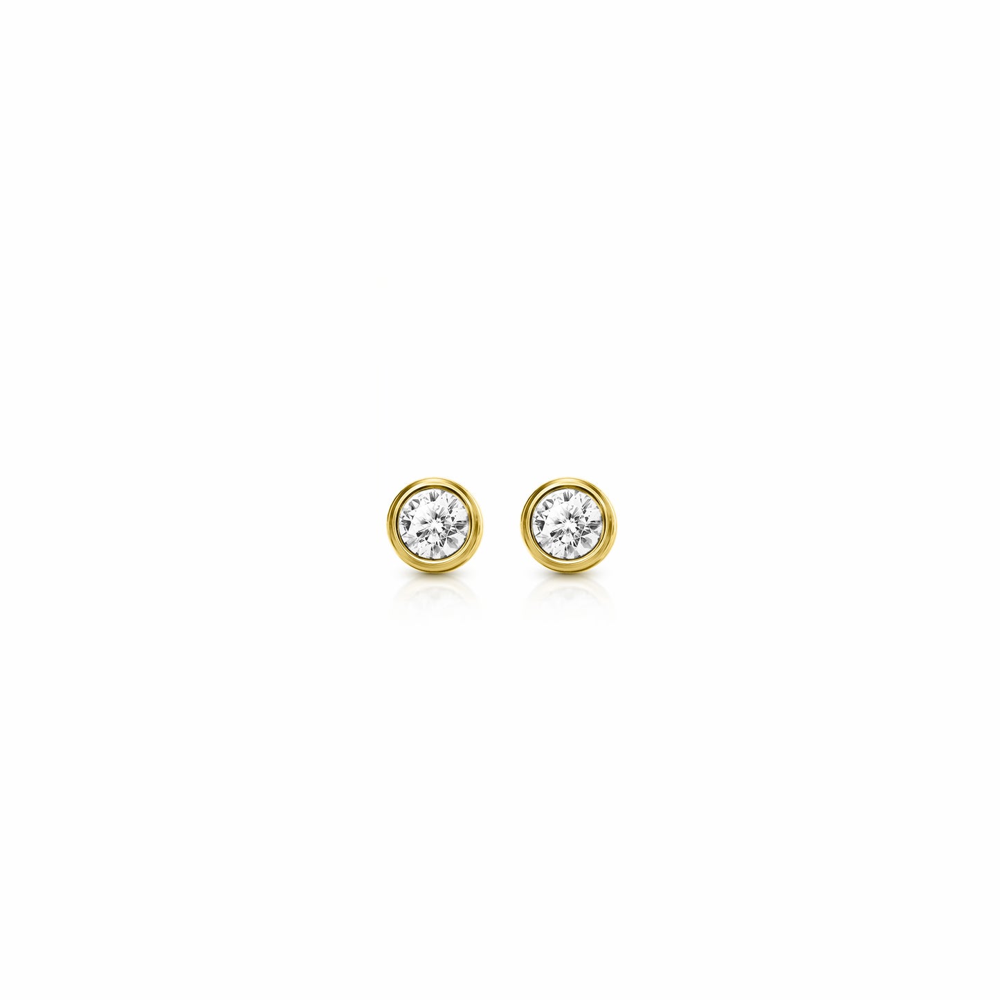 Orbit Bezel Stud Diamond Earrings | 14K Gold 14K Yellow Gold 0.20 carat total weight {{ catogery }} {{ Collections }}