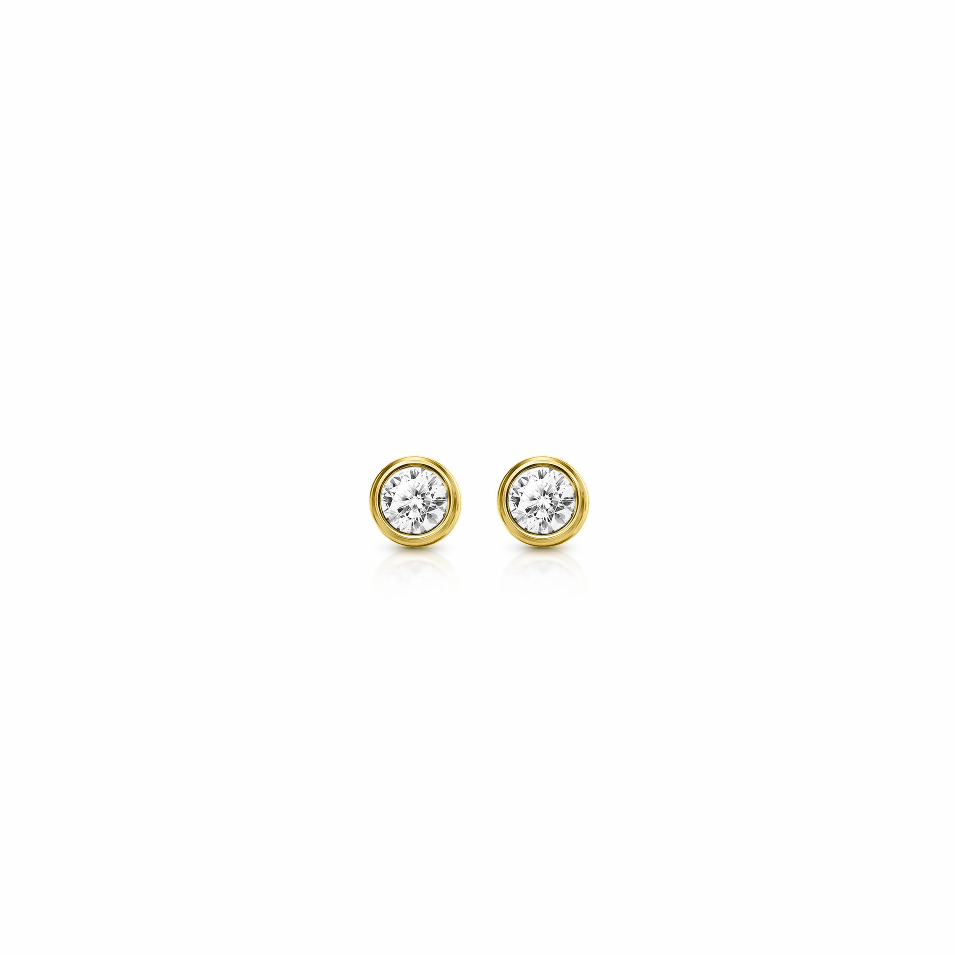 Orbit Bezel Stud Diamond Earrings | 14K Gold 14K Yellow Gold 0.20 carat total weight {{ catogery }} {{ Collections }}