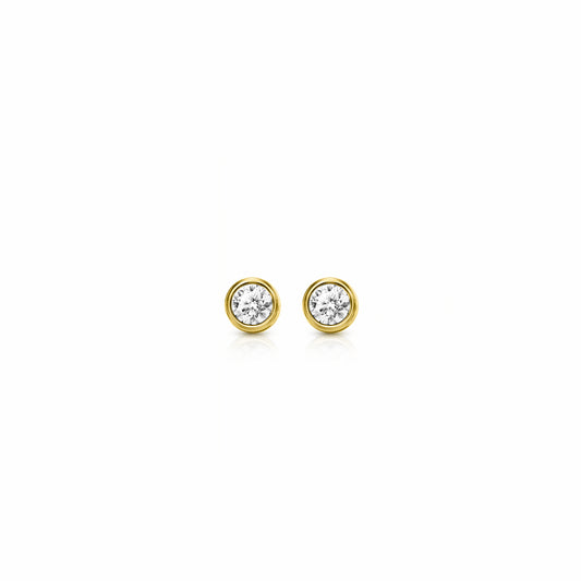 Orbit Bezel Stud Diamond Earrings | 14K Gold 14K Yellow Gold 0.20 carat total weight {{ catogery }} {{ Collections }}