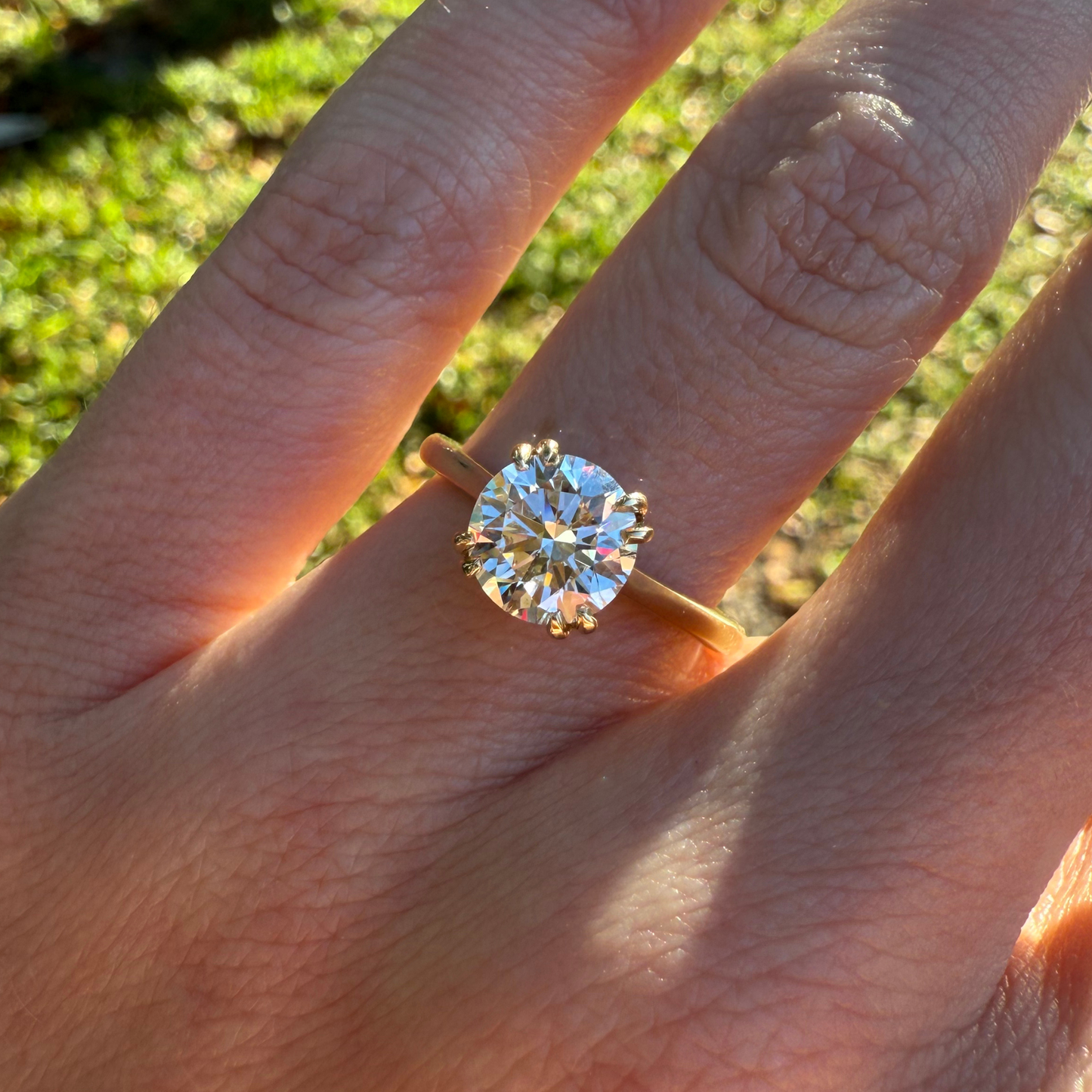 Custom Order | Cathedral Double Prong Solitaire Engagement Ring
