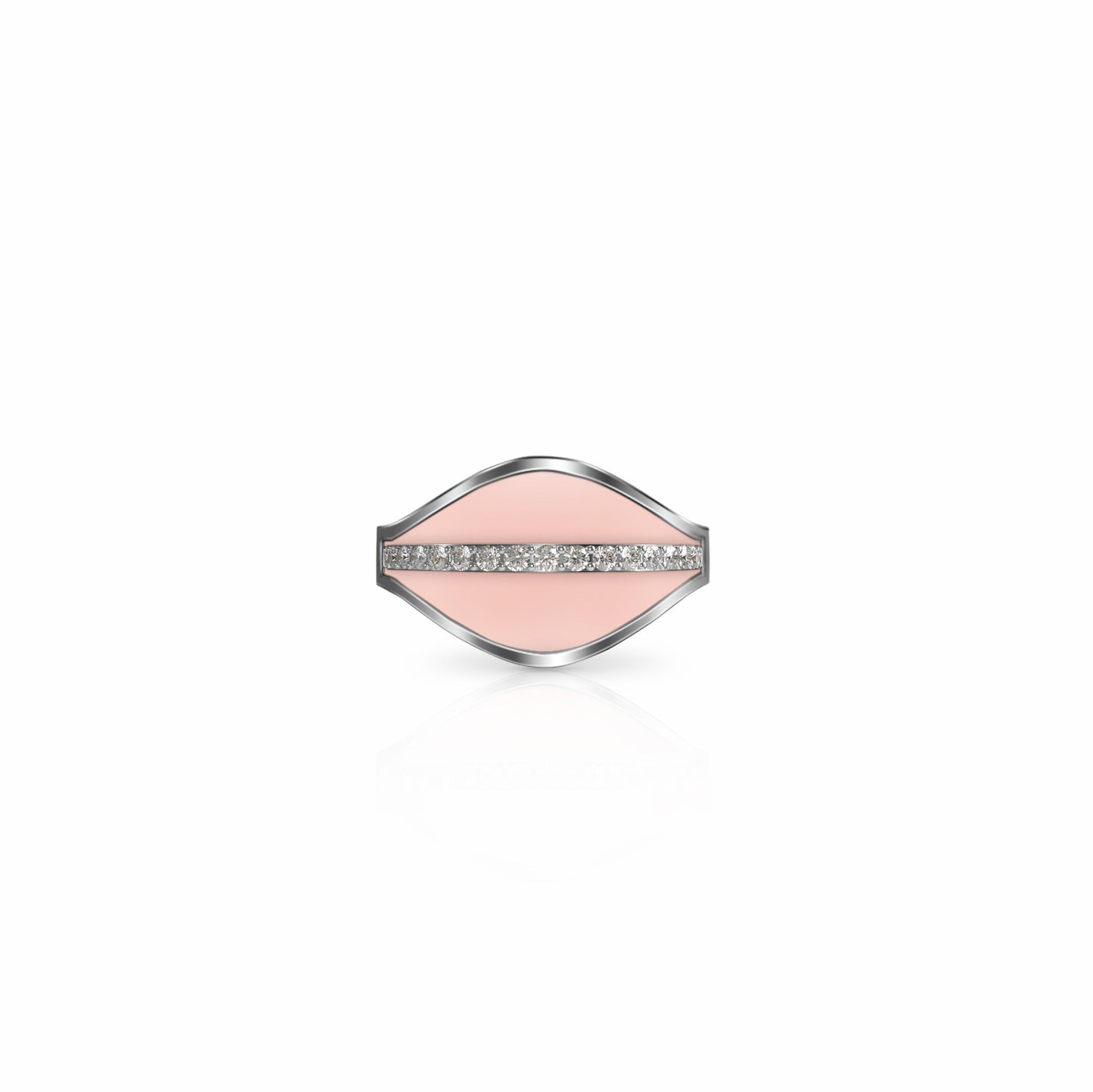 Cigar Diamond Symbol Ring, single row | Sterling Silver