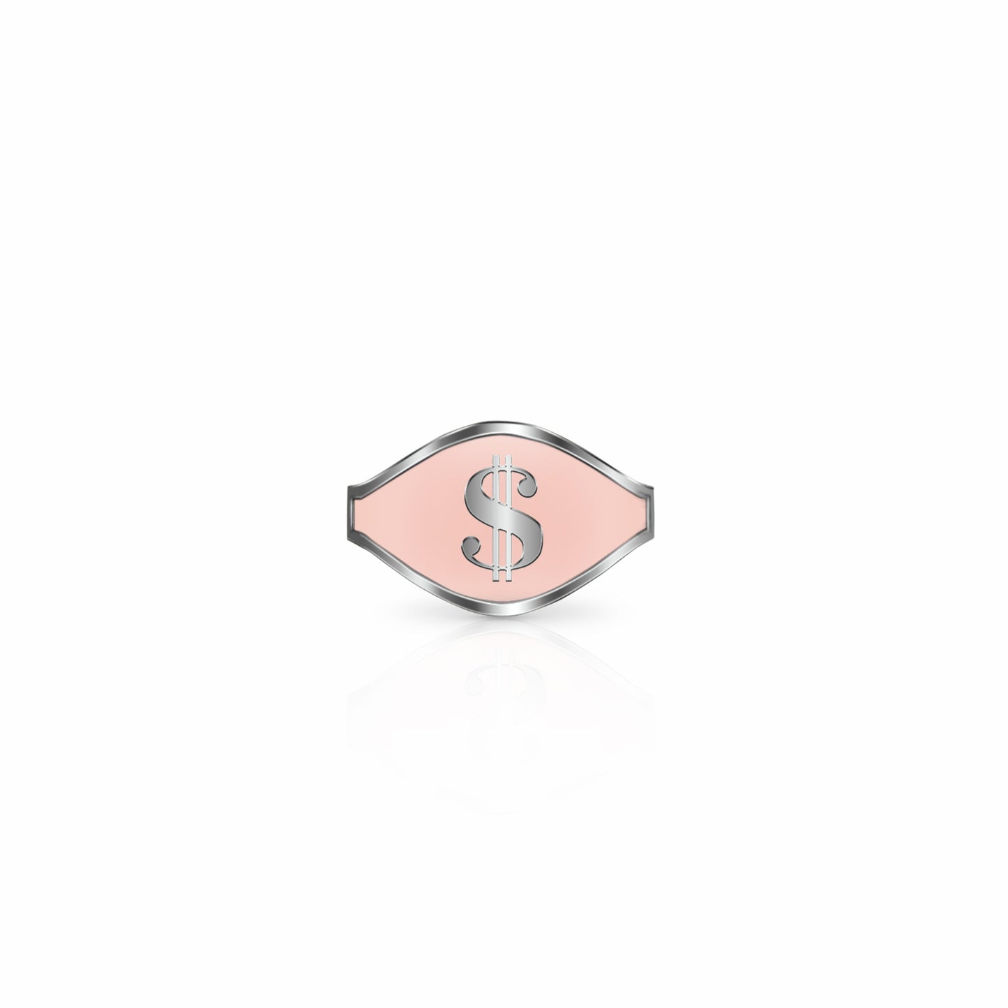 Cigar Band Symbol Ring, dollar sign | Sterling Silver