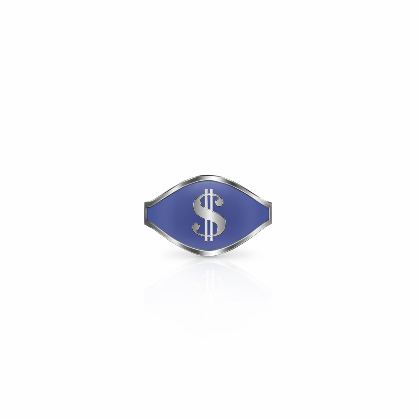 Cigar Band Symbol Ring, dollar sign | Sterling Silver