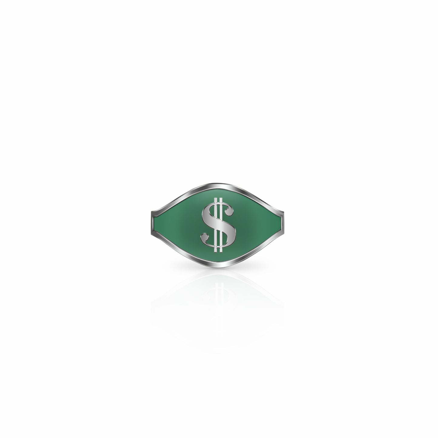Cigar Band Symbol Ring, dollar sign | Sterling Silver