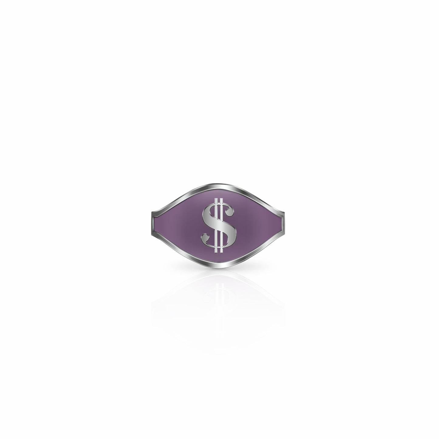 Cigar Band Symbol Ring, dollar sign | Sterling Silver