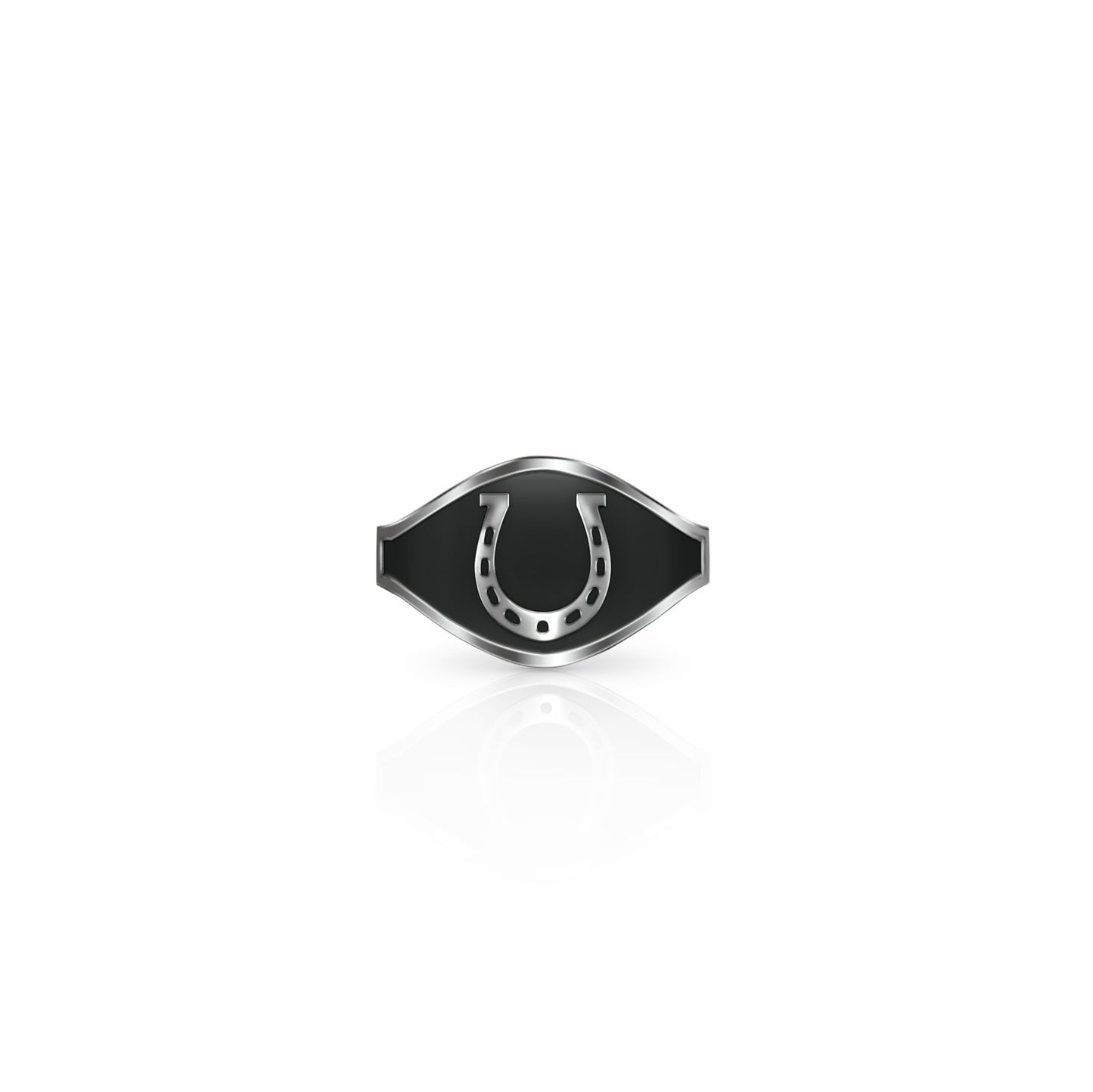 Cigar Band Symbol Ring, horseshoe | Sterling Silver