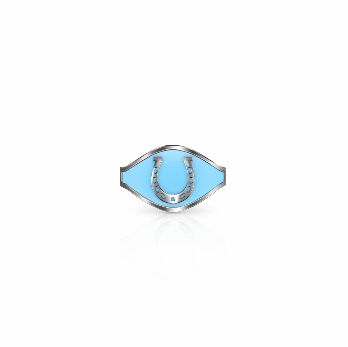 Cigar Band Symbol Ring, horseshoe | Sterling Silver