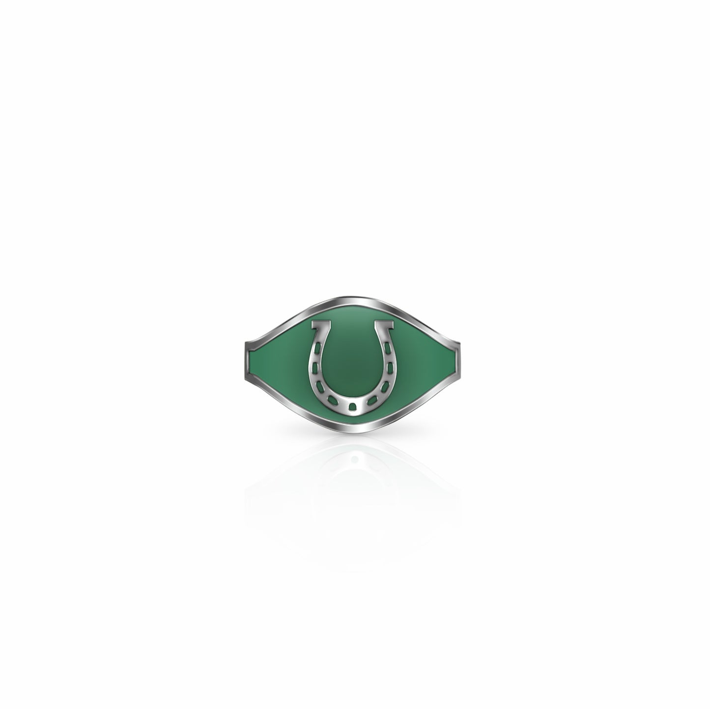 Cigar Band Symbol Ring, horseshoe | Sterling Silver