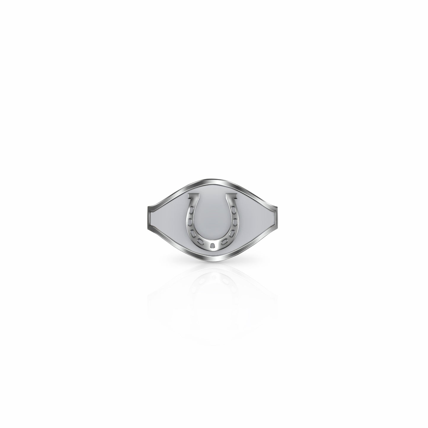 Cigar Band Symbol Ring, horseshoe | Sterling Silver