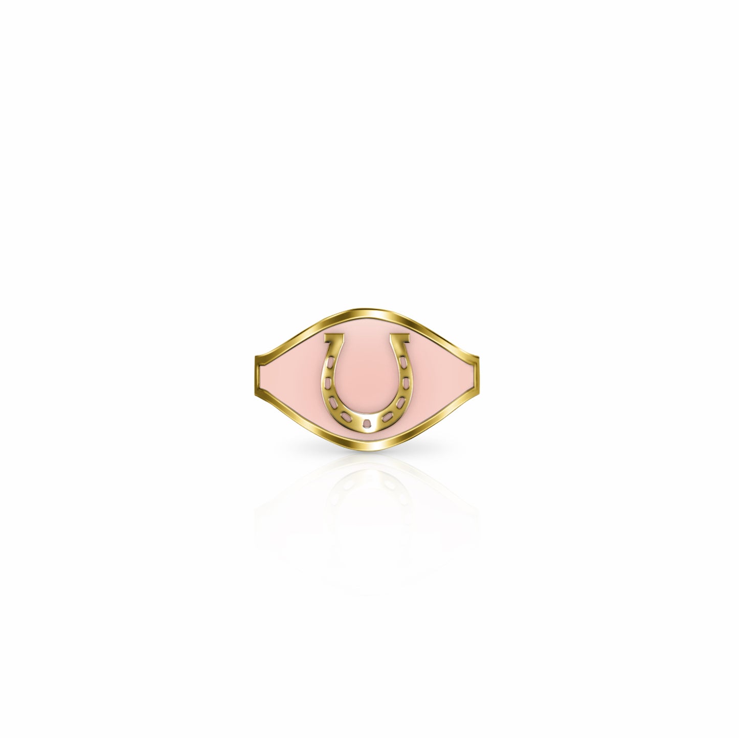 Cigar Band Symbol Ring, horeseshoe | 14K Gold