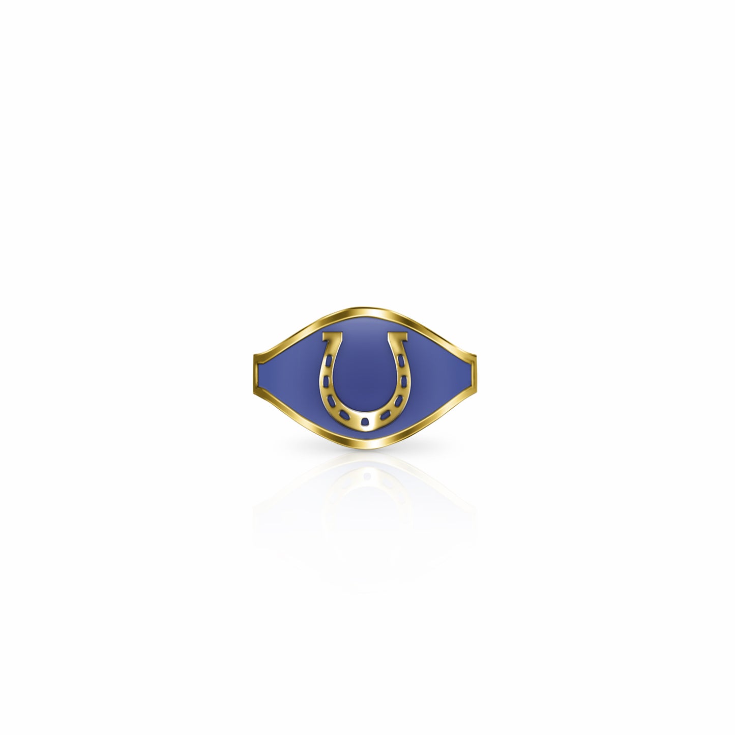Cigar Band Symbol Ring, horeseshoe | 14K Gold