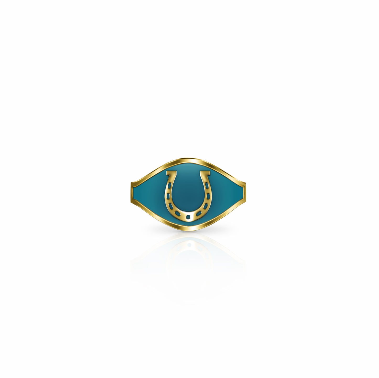 Cigar Band Symbol Ring, horeseshoe | 14K Gold