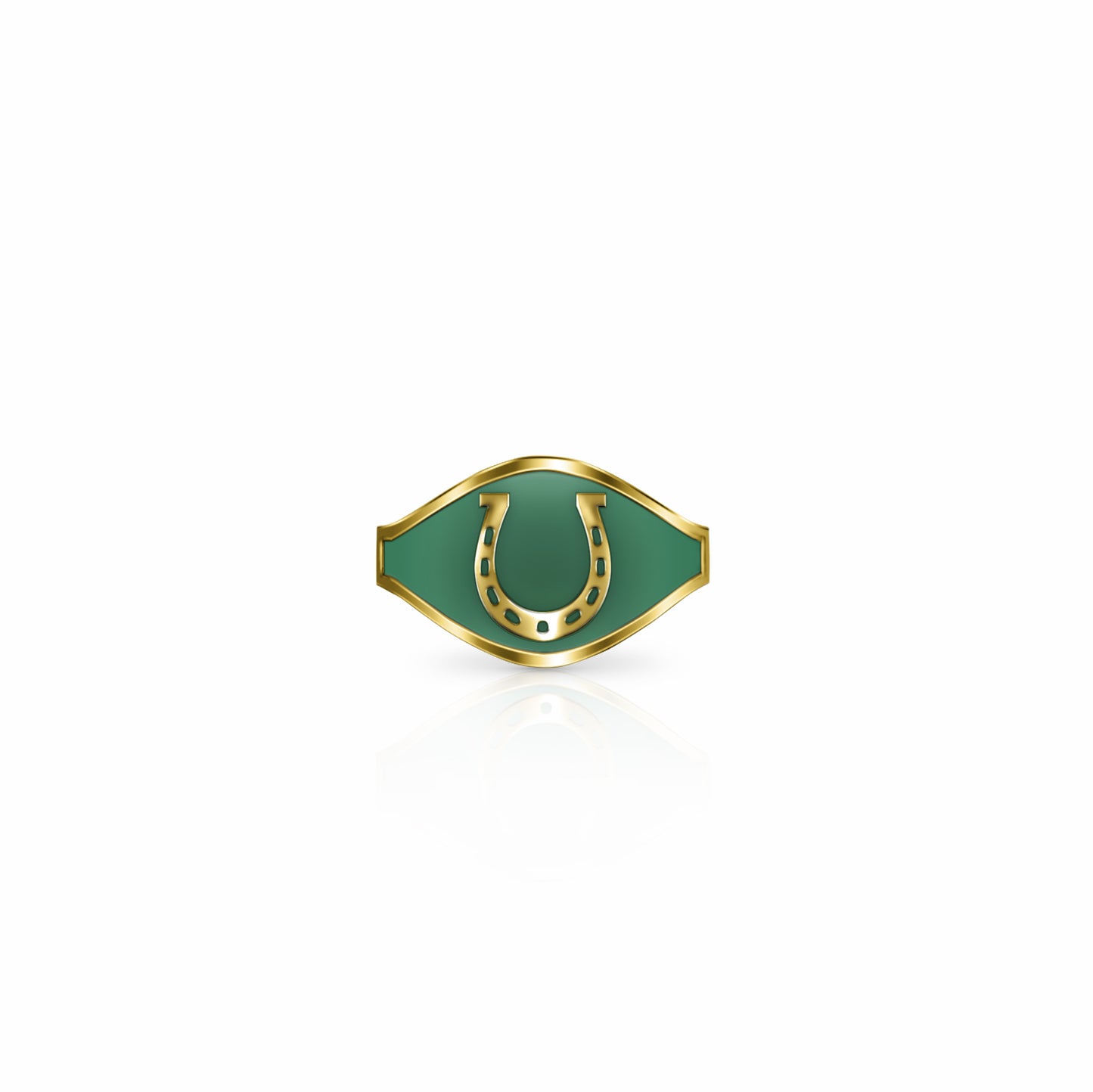 Cigar Band Symbol Ring, horeseshoe | 14K Gold