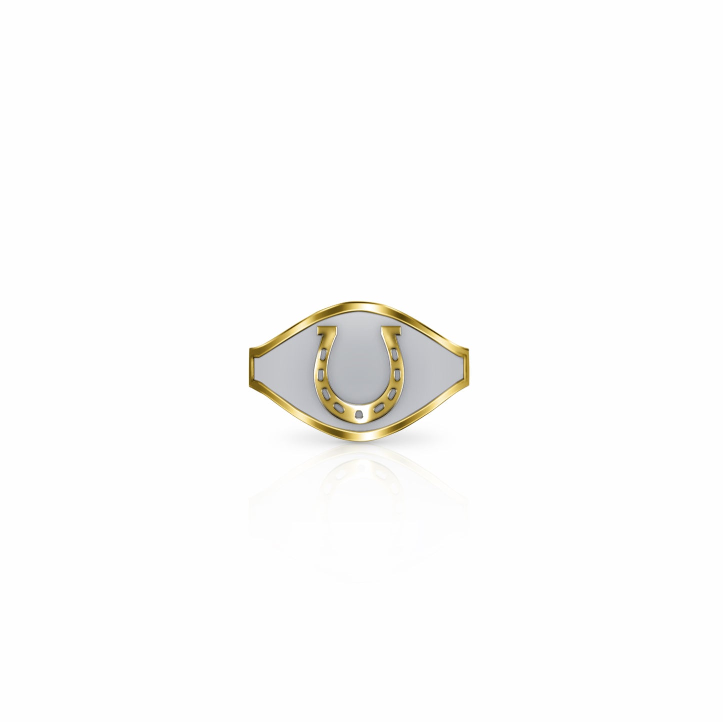 Cigar Band Symbol Ring, horeseshoe | 14K Gold