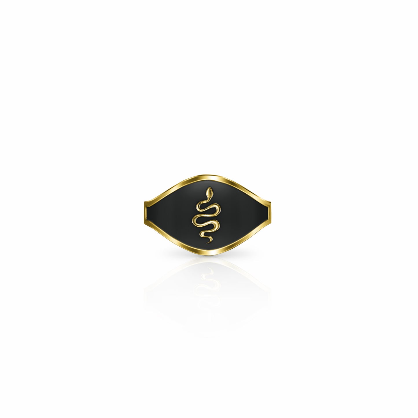 Cigar Band Symbol Ring, serpent | 14K Gold