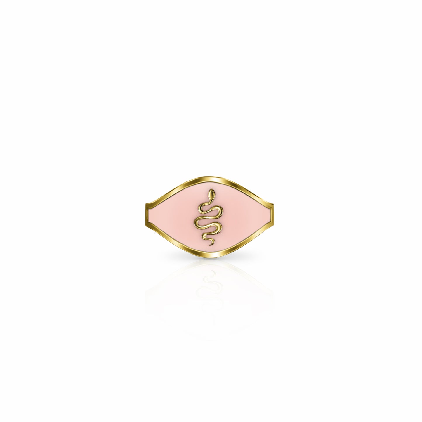 Cigar Band Symbol Ring, serpent | 14K Gold