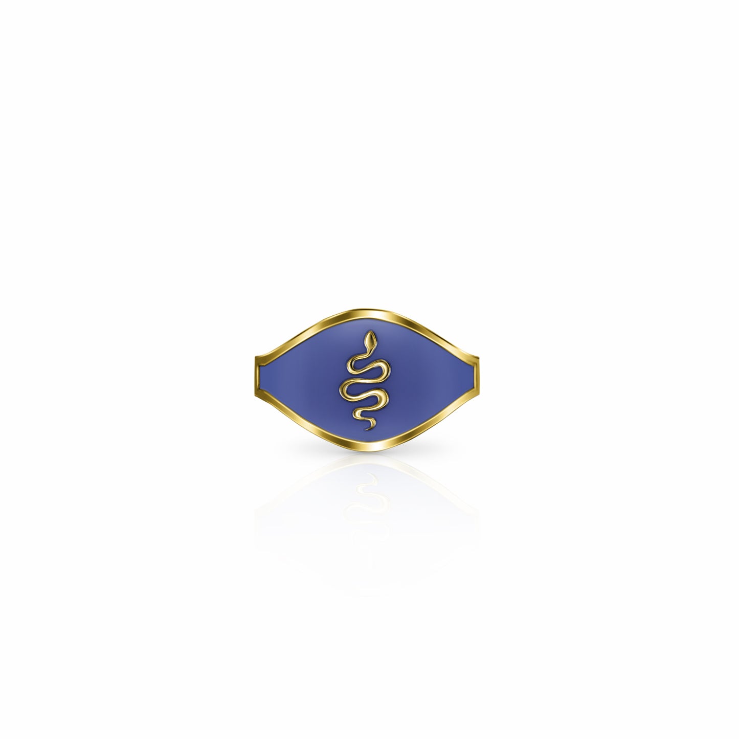 Cigar Band Symbol Ring, serpent | 14K Gold