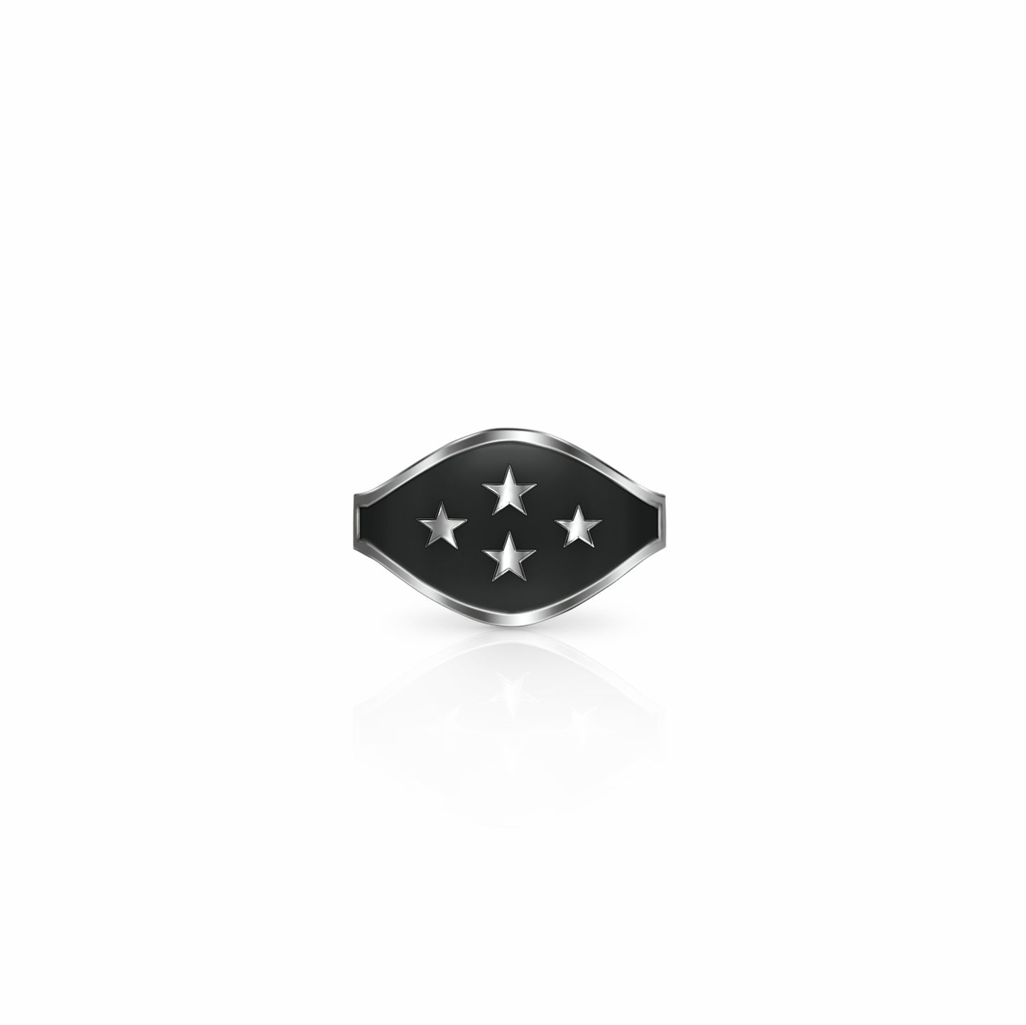 Cigar Band Symbol Ring, stars | Sterling Silver