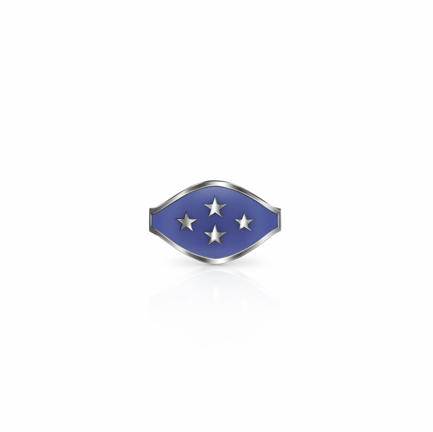 Cigar Band Symbol Ring, stars | Sterling Silver