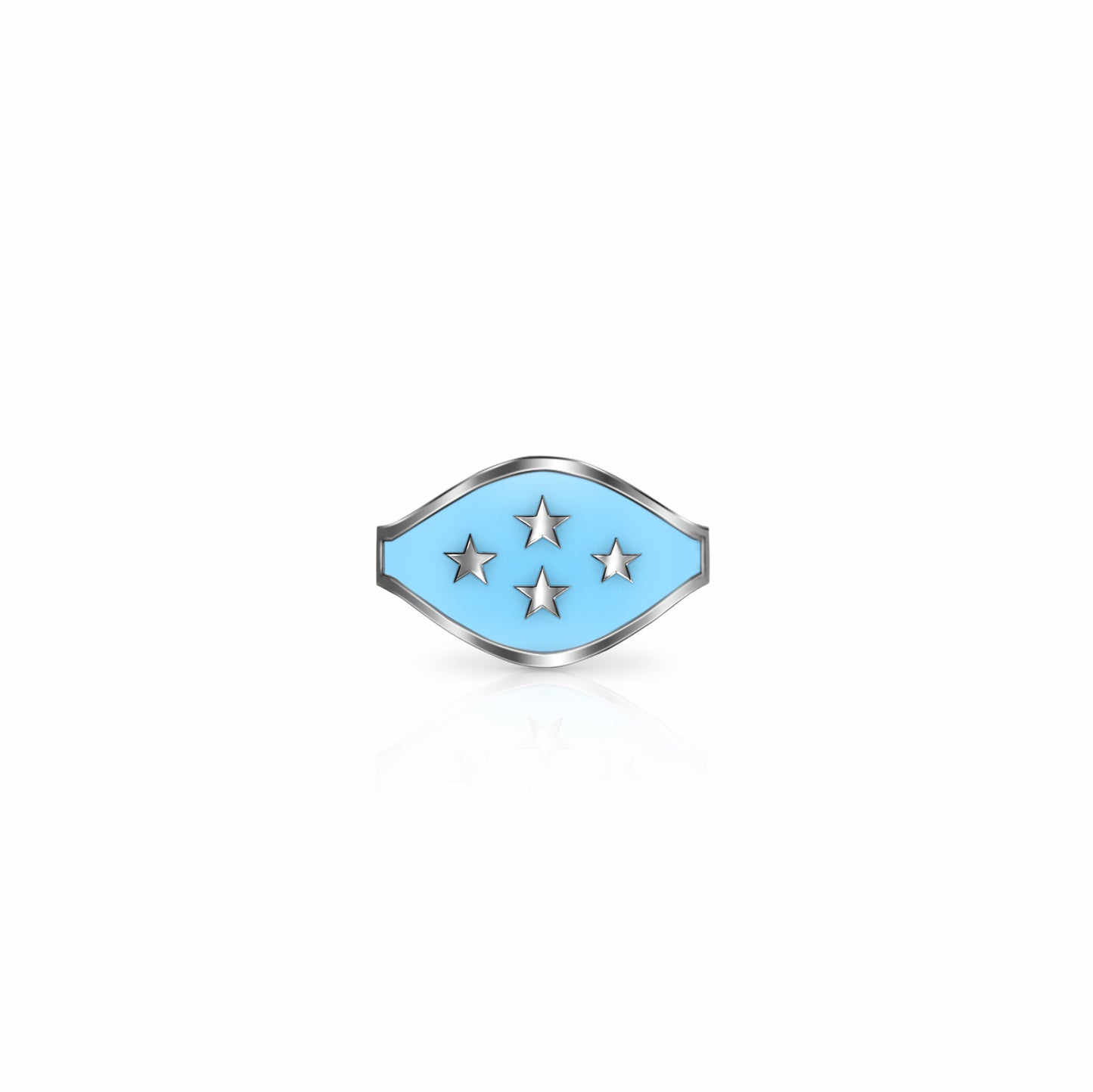 Cigar Band Symbol Ring, stars | Sterling Silver
