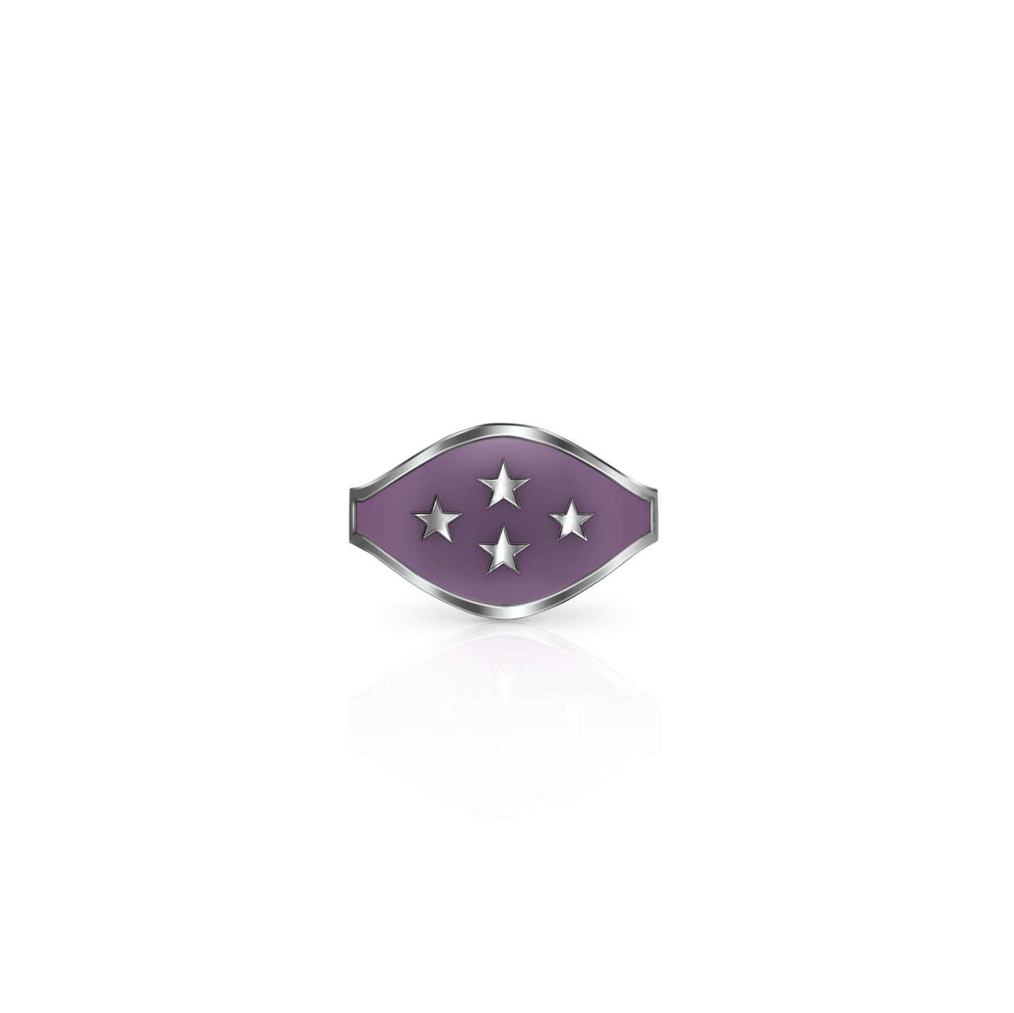 Cigar Band Symbol Ring, stars | Sterling Silver