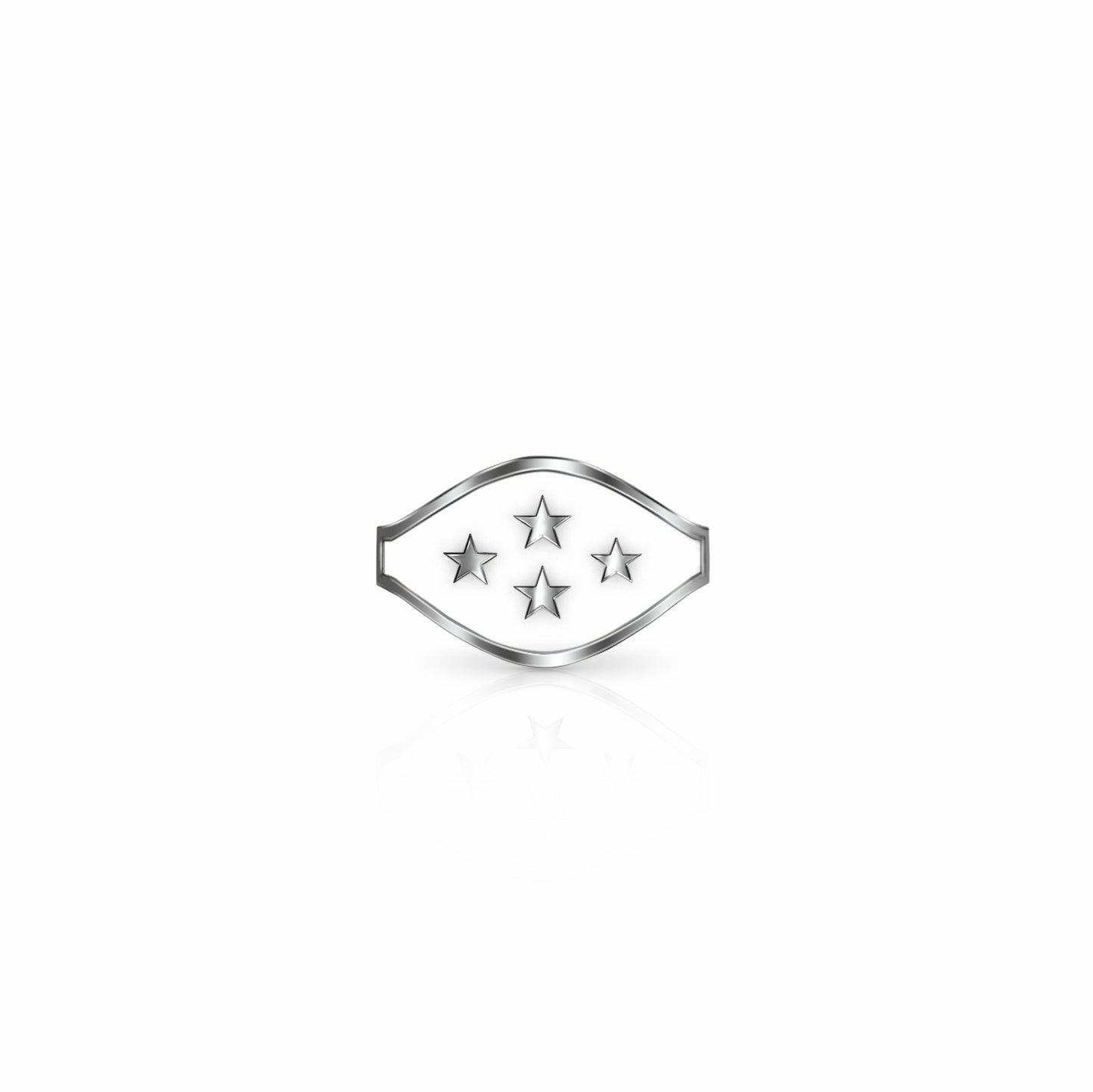 Cigar Band Symbol Ring, stars | Sterling Silver