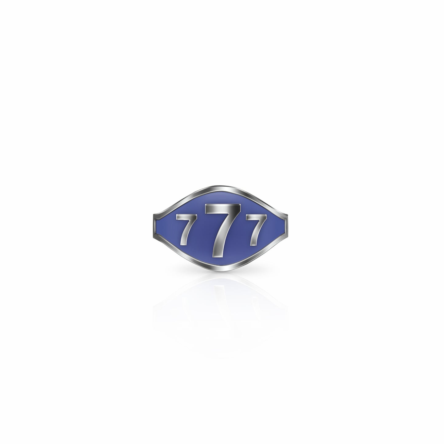 Cigar Band Symbol Ring, lucky 7's | Sterling Silver