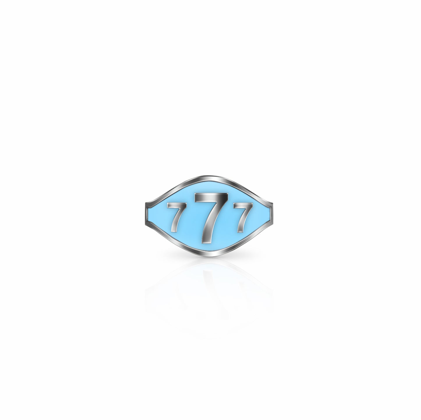 Cigar Band Symbol Ring, lucky 7's | Sterling Silver