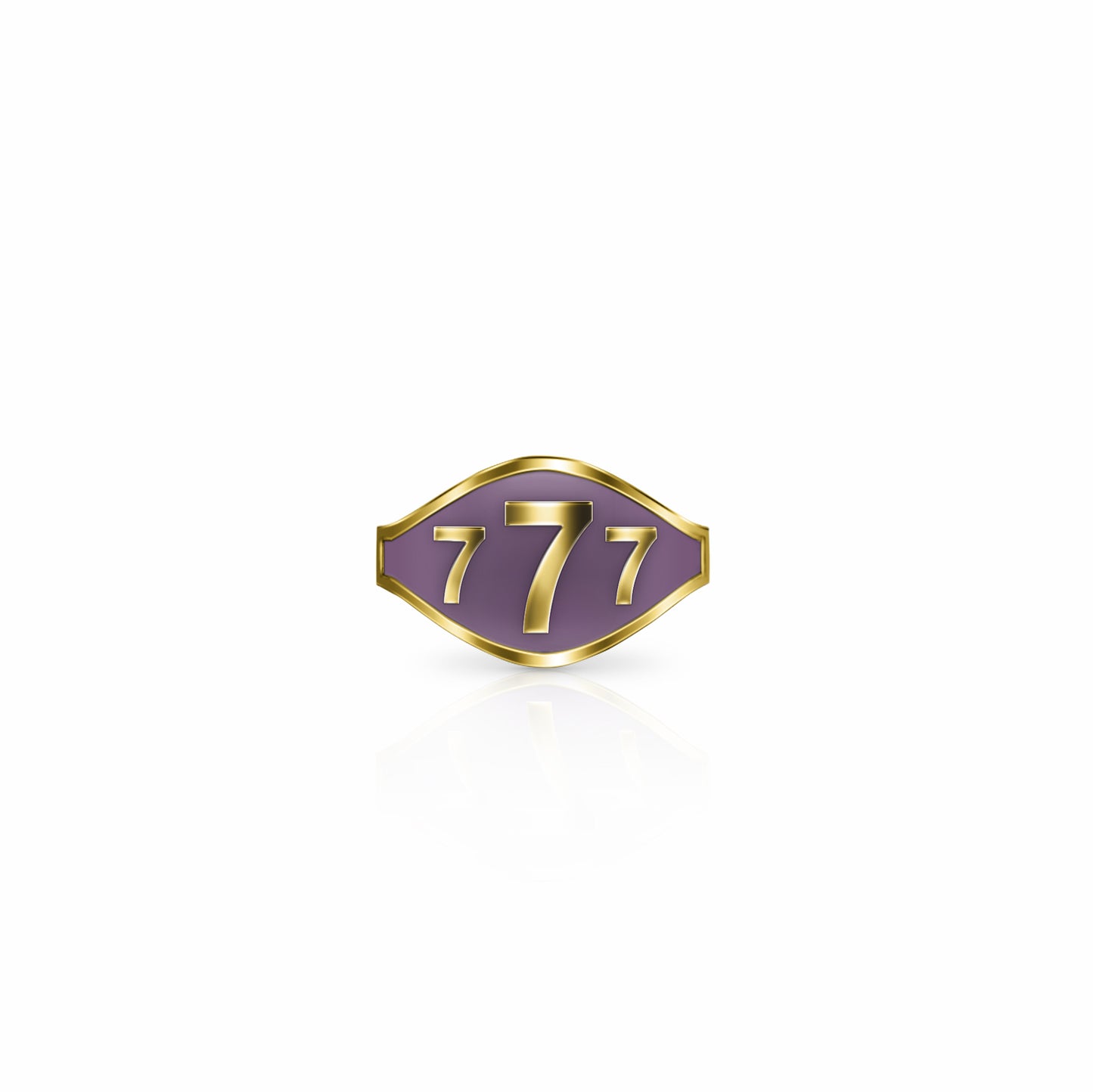 Cigar Band Symbol Ring, lucky 7's | 14K Gold