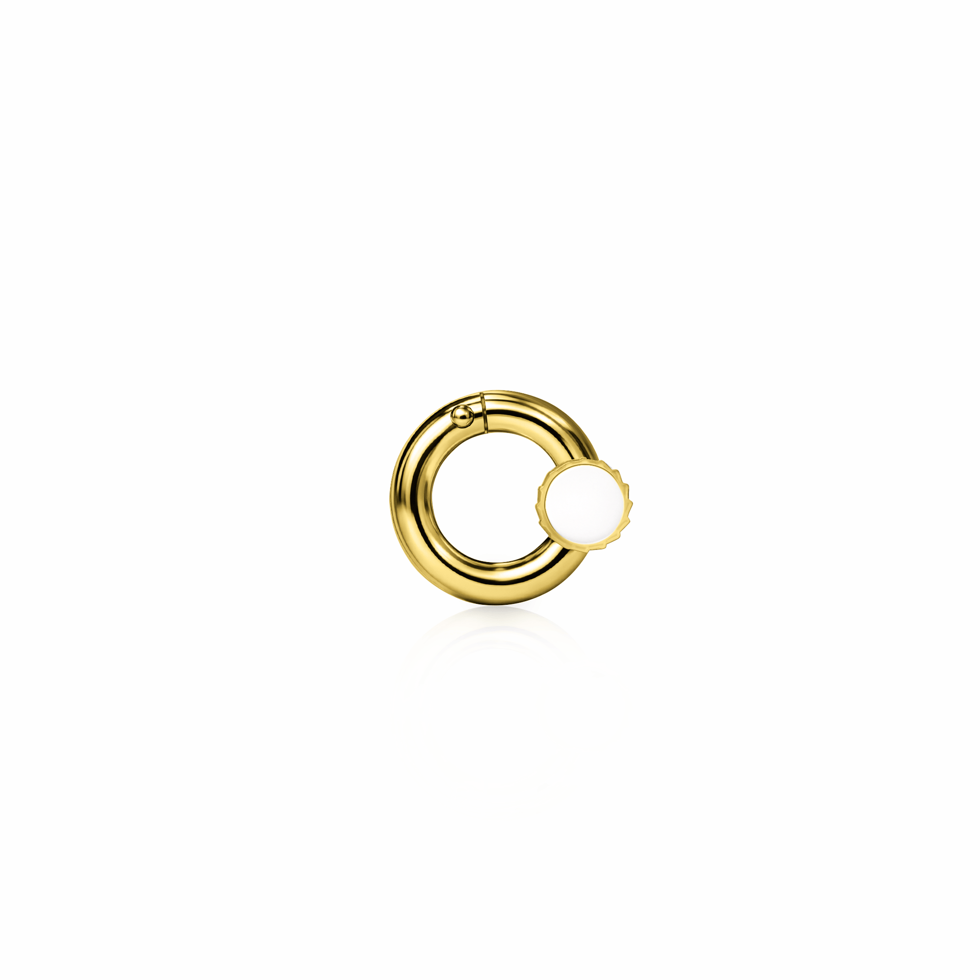 Screw Clasp | 14K Gold White Cloud {{ catogery }} {{ Collections }}