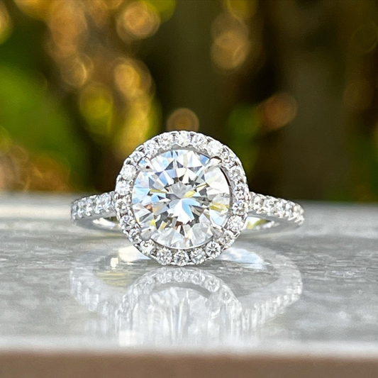 Custom Order | Classic Halo Diamond Engagement Ring