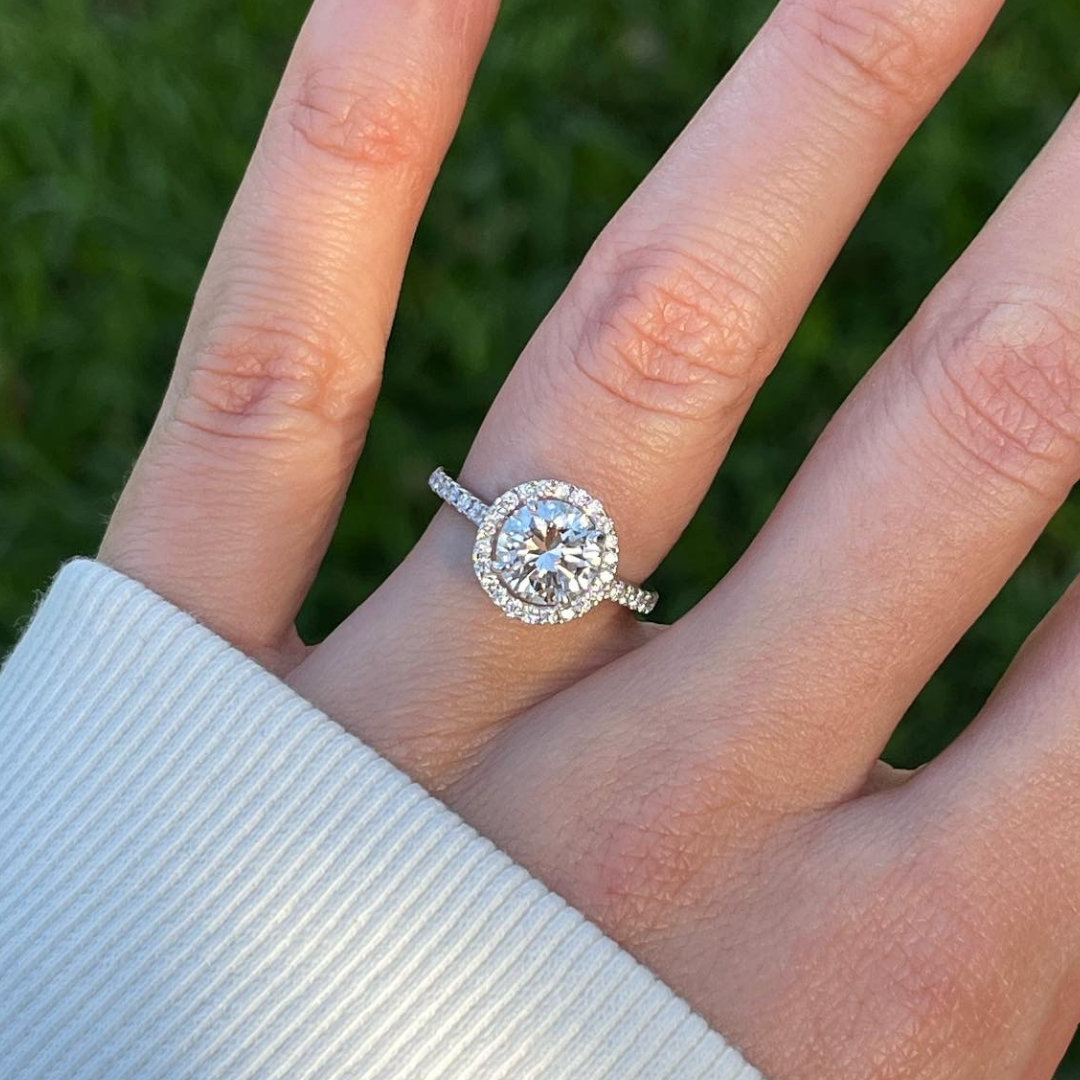Custom Order | Classic Halo Diamond Engagement Ring