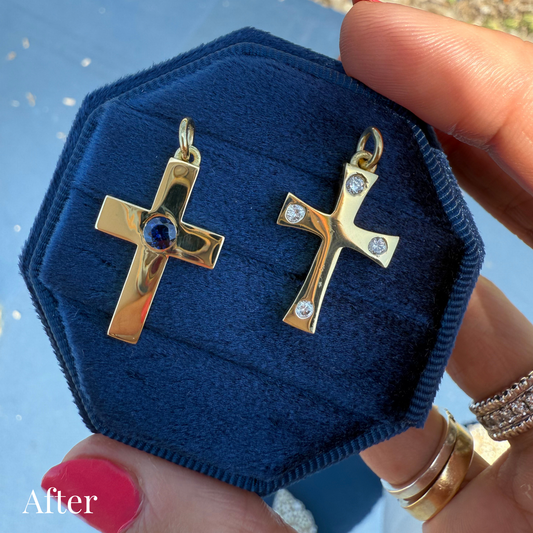 Custom Order | Pair of Cross Pendants