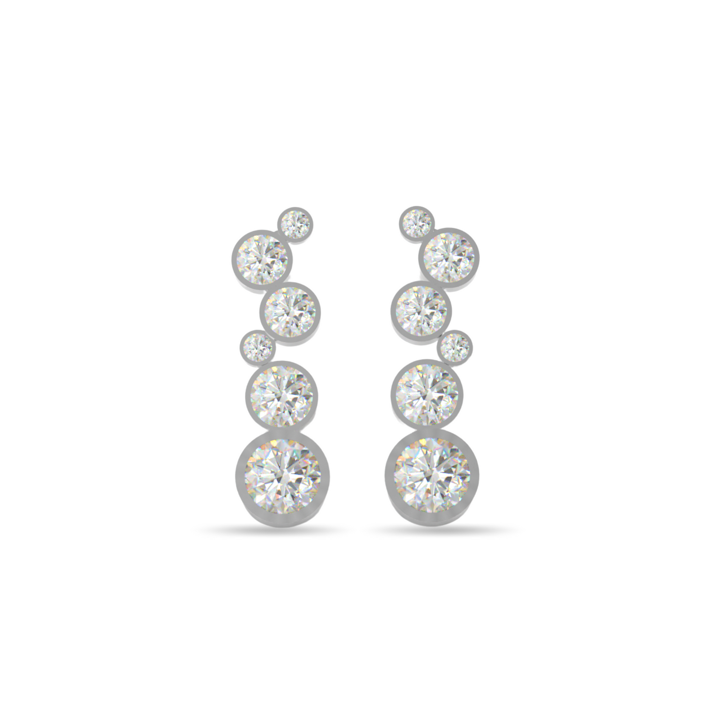 Custom Order | Lab Diamond Bubble Drop Earrings Earrings {{ catogery }} {{ Collections }}