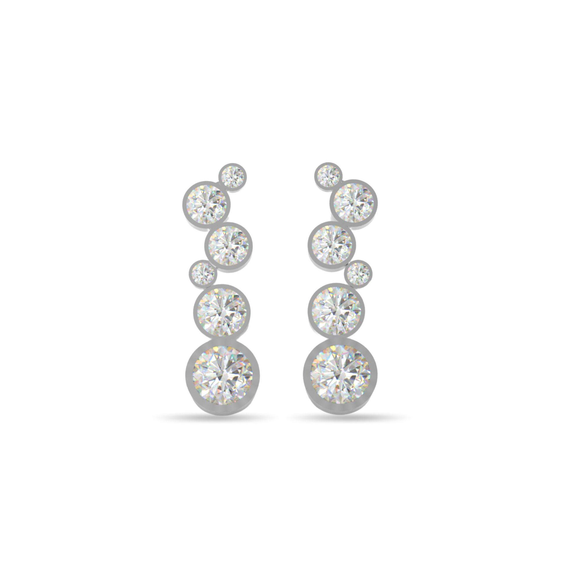 Custom Order | Lab Diamond Bubble Drop Earrings Earrings {{ catogery }} {{ Collections }}