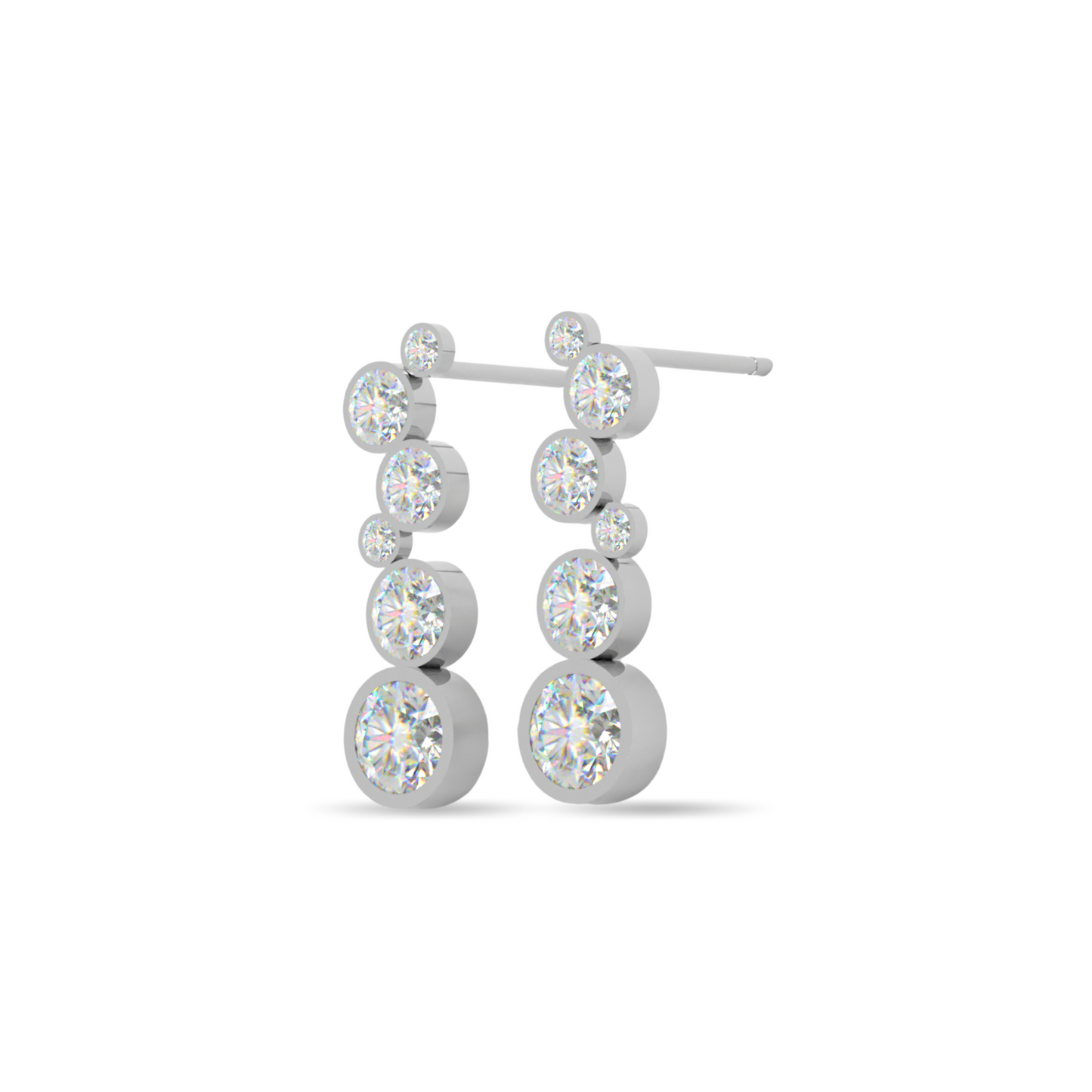 Custom Order | Lab Diamond Bubble Drop Earrings Earrings {{ catogery }} {{ Collections }}
